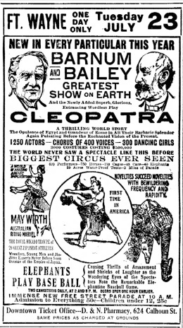 Barnum & Bailey circus ad. Lambele was strong man - Newspapers.c